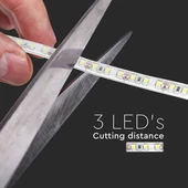 V-TAC LED szalag IP65 SMD 3528 chip 120 db/m hideg fehér - SKU 2037