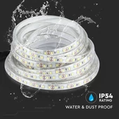 V-TAC LED szalag IP65 SMD 3528 chip 120 db/m hideg fehér - SKU 2037