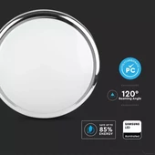 V-TAC mennyezeti 14W LED króm lámpatest, állítható színhőmérséklettel - SKU 20092