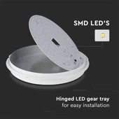 V-TAC mennyezeti 14W LED lámpatest, állítható színhőmérséklettel, vészakkumulátorral - SKU 20090