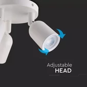 3*GU10 Wall Fitting  White