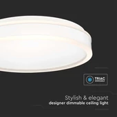 V-TAC mennyezeti kerek 42W lámpa, O50cm, fehér dísszel, természetes fehér, 100 Lm/W - SKU 6912