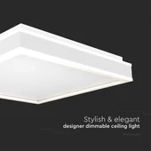 White 38W LED Square Designer Ceiling Light, 4000K