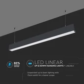 V-TAC mennyezetre függeszthető dimmelhető lineáris LED lámpa 120cm 60W természetes fehér - SKU 379