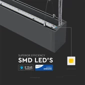 VT-7-60 60W LED LINEAR (UP-DOWN) SUSPENSION LIGHT SAMSUNG CHIP 4000K -BLACK BODY