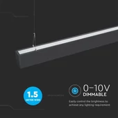 VT-7-60 60W LED LINEAR (UP-DOWN) SUSPENSION LIGHT SAMSUNG CHIP 4000K -BLACK BODY