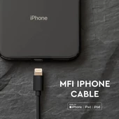 Iphone Cable Black With MFI Licence