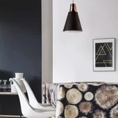 V-TAC modern csillár, homokfekete és réz függeszték E27 foglalattal - SKU 3700