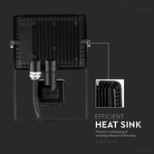 30W LED Sensor Floodlight SAMSUNG CHIP Cut-OFF Function Black Body 3000K
