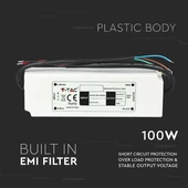 LED Plastic Slim Power Supply 100W IP67 12V