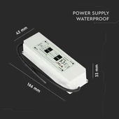 V-TAC műanyagházas IP67 LED tápegység 12V 75W 6A - SKU 3235
