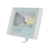 V-TAC napelemes LED reflektor 20W hideg fehér 10000 mAh, fehér házzal - SKU 10409