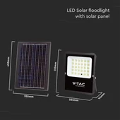 Solar LED Floodlight, 2400 Lumen, 6500K, with remote