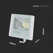 V-TAC napelemes LED reflektor 35W hideg fehér 15000 mAh, fehér házzal - SKU 23019