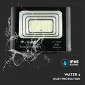 V-TAC napelemes LED reflektor 35W hideg fehér 15000 mAh, fekete házzal - SKU 94012