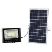 V-TAC napelemes LED reflektor 35W természetes fehér 15000 mAh, fekete házzal - SKU 8576
