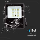 V-TAC napelemes LED reflektor 6W hideg fehér, 400 Lumen - SKU 6964