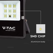 V-TAC napelemes LED reflektor 6W hideg fehér, 400 Lumen - SKU 6964