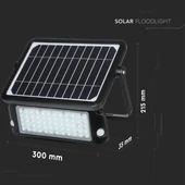 V-TAC napelemes mozgásérzékelős LED reflektor 10W természetes fehér 110 Lm/W - SKU 9869