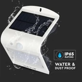 V-TAC napelemes, mozgásérzékelős LED reflektor, fehér, 1.5W természetes fehér - SKU 8276