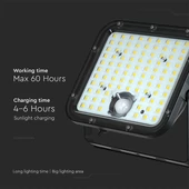 V-TAC napelemes reflektor mozgásérzékelővel, 4800 Lumen, hideg fehér - SKU 10311