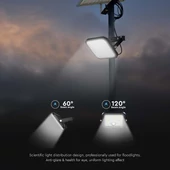 V-TAC napelemes reflektor mozgásérzékelővel, 4800 Lumen, hideg fehér - SKU 10311