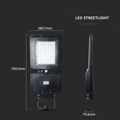 40W LED Solar Street Light Black Body 6000K 120LM/W