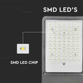 V-TAC Napelemes utcai térvilágító, 2500 Lumen, hideg fehér, Bridgelux SMD LED - SKU 10225