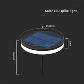 V-TAC napelemes 1.8W leszúrható LED lámpatest, meleg fehér, IP54 - SKU 23015