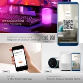 V-TAC okos 8W hangulatvilágítás, programozható RGB - SKU 405871