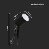 7W Smart WiFi Spike Light, RGB+CCT