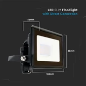 Smart WiFi 10W LED floodlight, RGB+CCT, black body