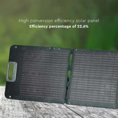 Foldable Solar panel for portable power station, 2x120W with 2in1 cable