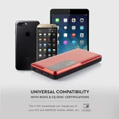 V-TAC piros, 10000mAh powerbank, kijelzővel - SKU 8871