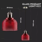 Glass Pendant Light Red ф145