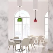 V-TAC piros üveg csillár, függeszték E27 foglalattal - SKU 3731