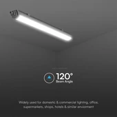 V-TAC polikarbonát LED lámpa 60cm 18W IP65 hideg fehér 120 Lm/W (GT-Széria) - SKU 23392