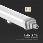 V-TAC polikarbonát LED lámpa 60cm 18W IP65 természetes fehér 120 Lm/W (GT-Széria) - SKU 23391