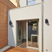 LED Wall Light With Black Body IP44 E27 Square