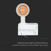 V-TAC PRO COB LED sínes spotlámpa állítható 7W CRI>90 természetes fehér - SKU 21351