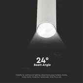 V-TAC PRO COB LED sínes spotlámpa állítható 7W CRI>90 természetes fehér - SKU 21351