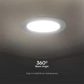 V-TAC PRO süllyeszthető, műanyag IP20, kerek LED panel 12W, természetes fehér - SKU 78621