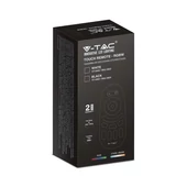 V-TAC RGB+W 4 zónás rádiófrekvenciás LED szalag érintőgombos távirányító, fekete - SKU 2924