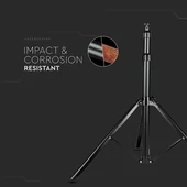 V-TAC reflektor tartó állvány, tripod - fekete - SKU 9546