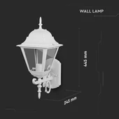 Wall Lamp Large Matt White Up