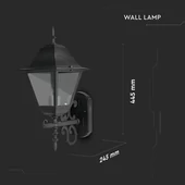 Wall Lamp Large Matt Black Up