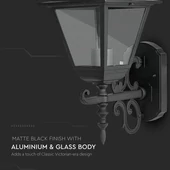 Wall Lamp Large Matt Black Up