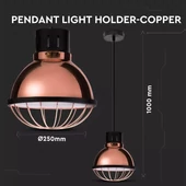 Rose Gold Pendant Light Holder ф250