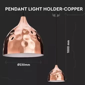 Rose Gold Pendant Light Holder ф230