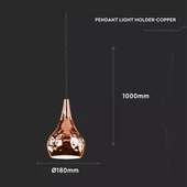 Rose Gold Pendant Light Holder ф180